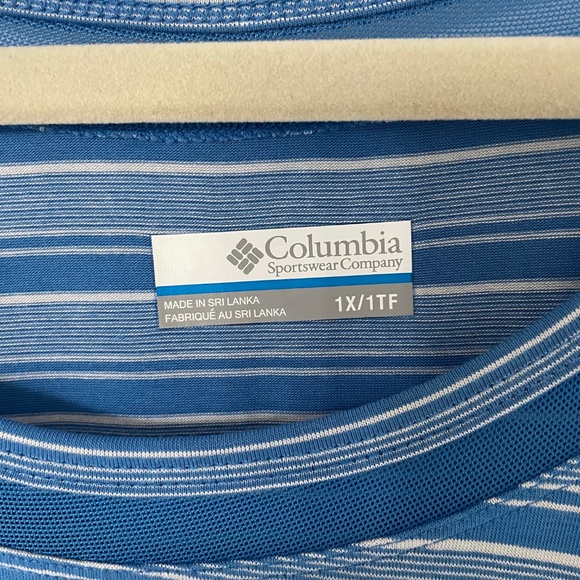 COLUMBIA WOMENS PFG SLACK WATER™ KNIT DRESS STORMY BLUE STRIPE -Size 1X - Picture 5 of 11